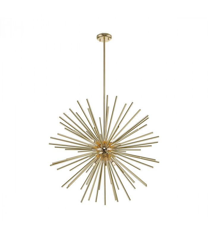 Urchin Spherical Pendant Ceiling Light Clear Amber 9x G9