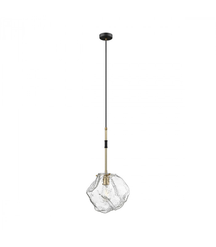 Rock Pendant Ceiling Light Matt Black Gold 1x E27