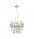 Quasar Crystal Pendant Ceiling Light Chrome 5x E14