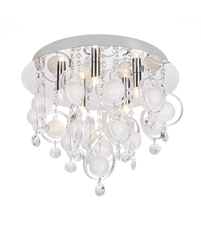 Gressa Crystal Ceiling Light Chrome 5x G9