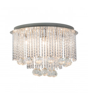 Sitano Crystal Ceiling Light Chrome 6x G9