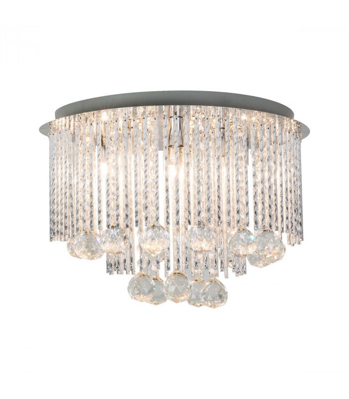 Sitano Crystal Ceiling Light Chrome 6x G9