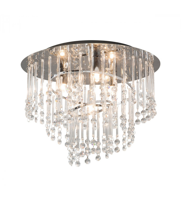 Terre Crystal Ceiling Light Chrome 4x G9