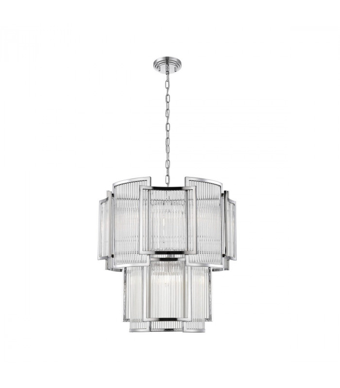 Sergio Pendant Ceiling Light Chrome 8x E14