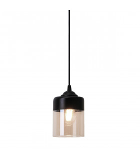 Porto Slim Pendant Ceiling Light Black 1x E14