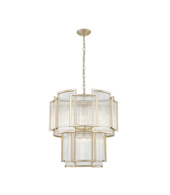 Sergio Pendant Ceiling Light Gold 8x E14