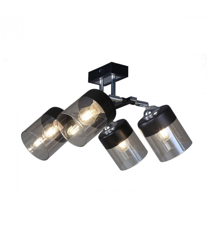 Porto Ceiling Spotlight Clusters Black 4x E14