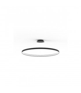 Circle Integrated LED Pendant Ceiling Light Black 7820lm 3000K