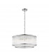 Sergio Cylindrical Pendant Ceiling Light Chrome 6x E14