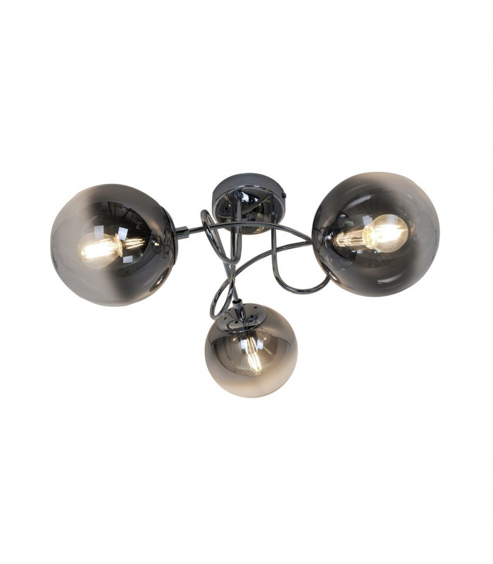 Lixa Multi Arm Semi Flush Ceiling Lamp Chrome 3x E14