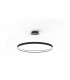 Circle Integrated LED Pendant Ceiling Light Black 5520lm 3000K