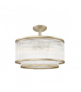 Sergio Cylindrical Ceiling Light Matt Gold 5x E14