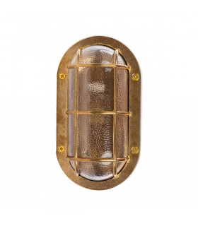 Thira A44Z Outdoor Bulkheads Wall Lamp Brass 1x E27