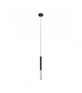 One Integrated LED Pendant Ceiling Light Matt Black 3000K 450Lm