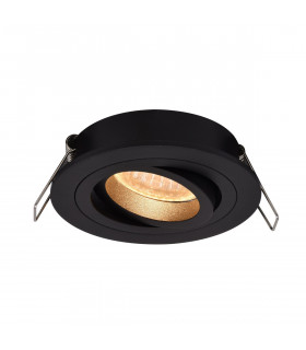 Rondoo Round Recessed Downlight Black 1x GU10
