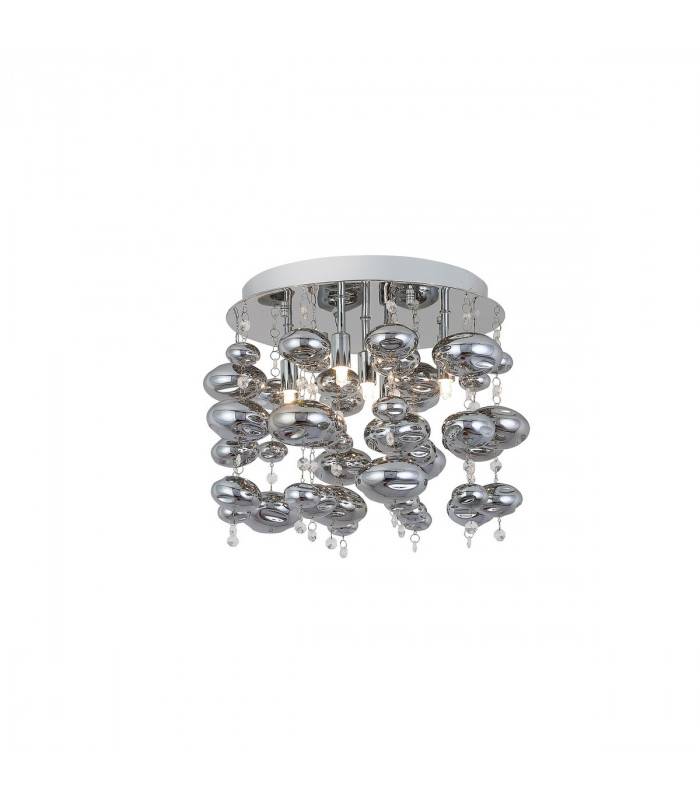 Elli Semi Flush Ceiling Light Chrome 5x G9