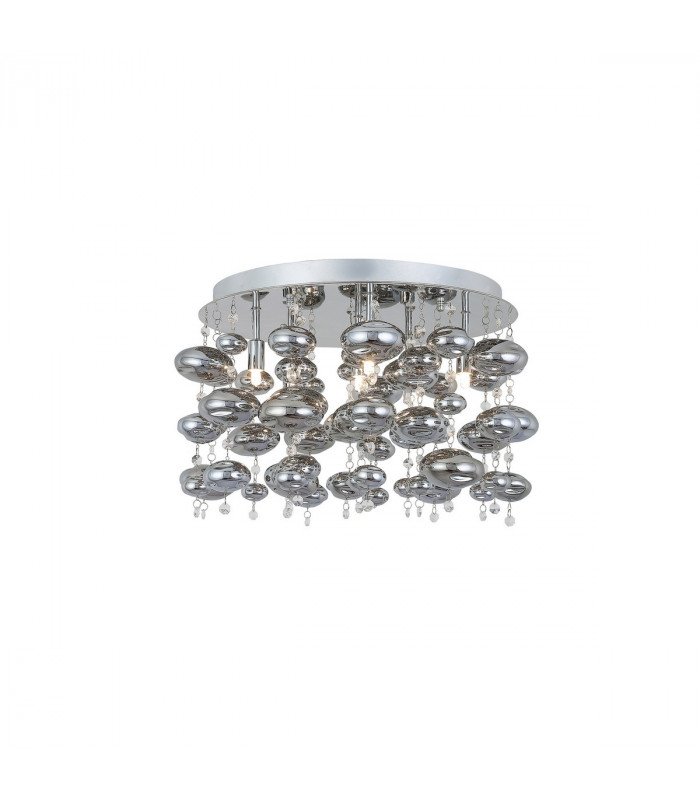 Elli Semi Flush Ceiling Light Chrome 6x G9