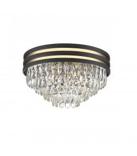 Naica Crystal Ceiling Light Matt Black Metal Clear 5x E14