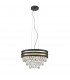 Naica Crystal Pendant Ceiling Light Matt Black Metal Clear 4x E14
