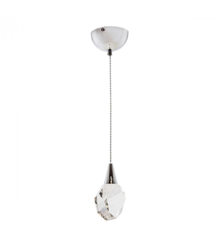 Ore Integrated LED Crystal Pendant Ceiling Light Chrome Clear