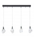 Ore Integrated LED Crystal 4 Light Bar Pendant Ceiling Light Chrome Clear