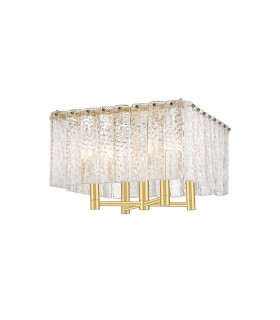 Palace Ceiling Light Matt Gold Glass 4x G9