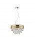 Naica Crystal Pendant Ceiling Light Matt Gold Clear 4x E14