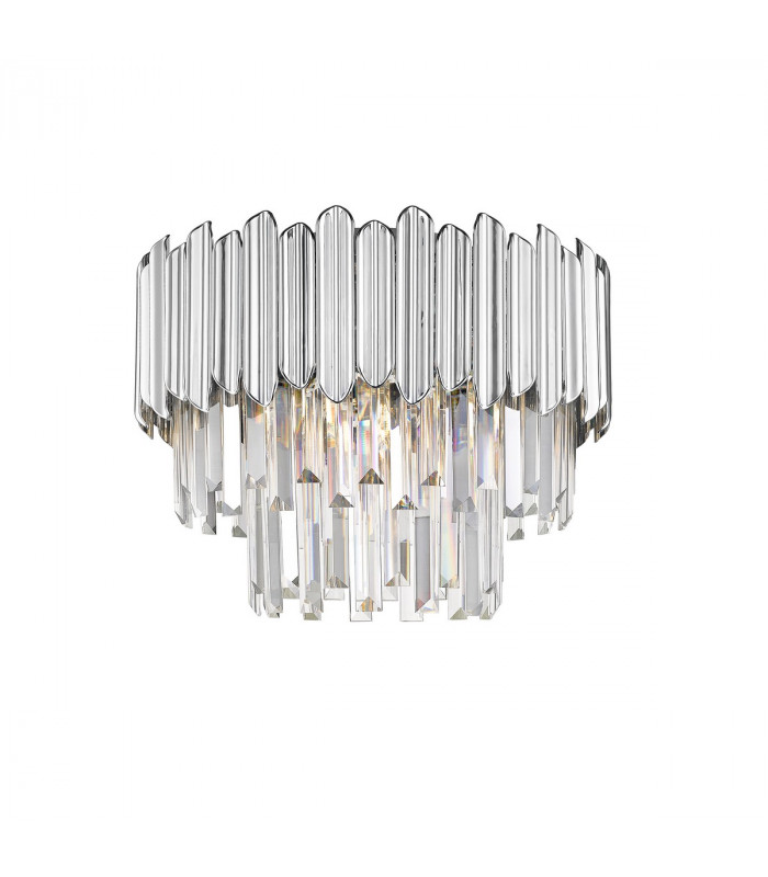 Gladius Crystal Ceiling Light Chrome Clear 5x E14