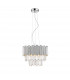 Gladius Crystal Pendant Ceiling Light Chrome Clear 5x E14