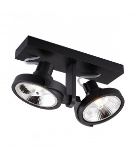 Master Twin Ceiling Spotlight Black 2x GU10/ES111
