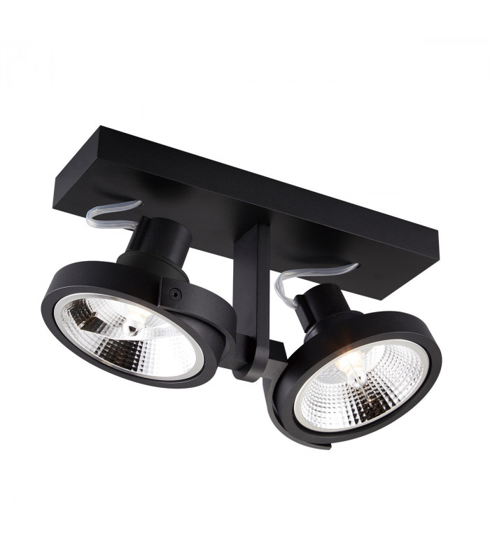 Master Twin Ceiling Spotlight Black 2x GU10/ES111