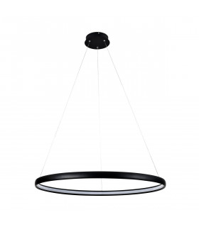 Carlo Integrated LED Pendant Ceiling Light Matt Black 4000K 1560lm