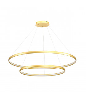 Carlo Integrated LED Pendant Ceiling Light Gold 2 Light 4000K 3900lm