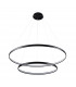 Carlo Integrated LED Pendant Ceiling Light Matt Black 2 Light 4000K 3900lm
