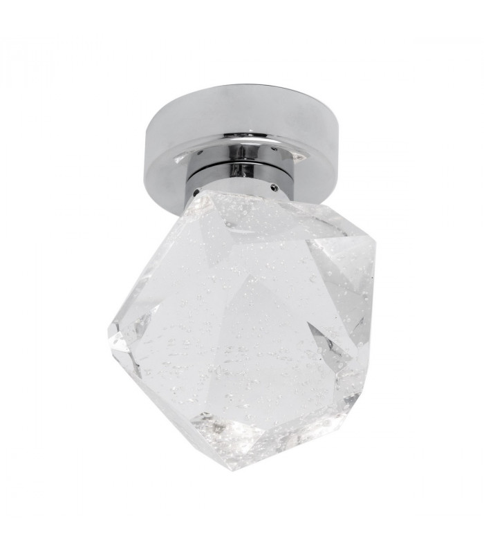 Ore Integrated LED Semi Flush Ceiling Light Chrome 360LM 3000K