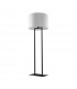 Tessa Floor Lamp with Shade Black White 1x E27