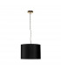 Inga Cylindrical Pendant Ceiling Light Black 1x E27
