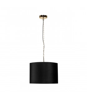 Inga Cylindrical Pendant Ceiling Light Black 1x E27