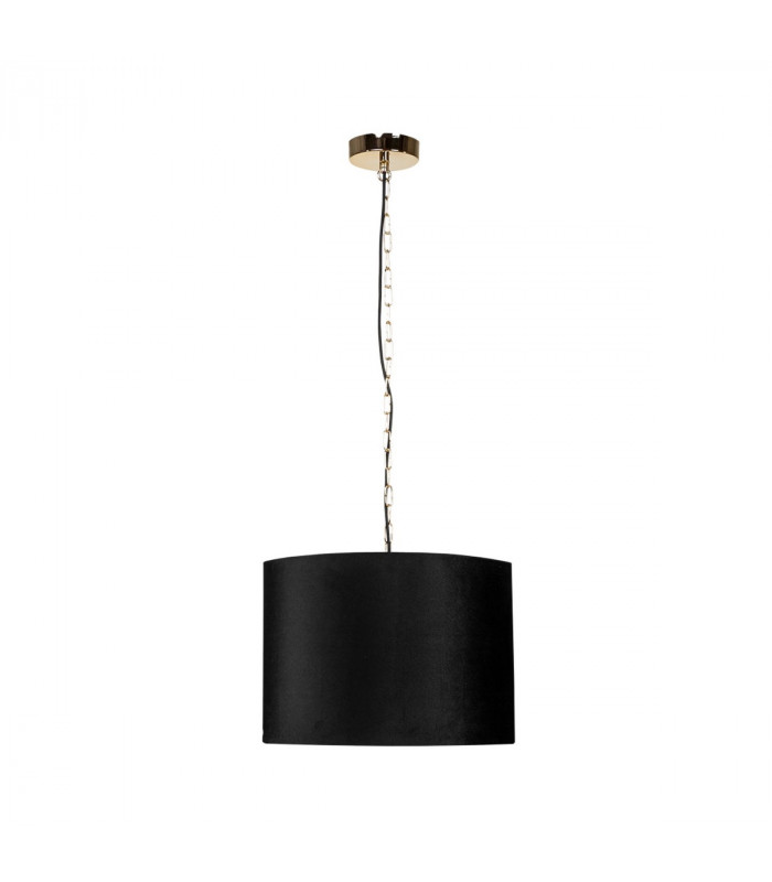 Inga Cylindrical Pendant Ceiling Light Black 1x E27