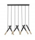 Loya Integrated LED Bar Pendant Ceiling Light Matt Black French Gold 7 Light 3000K 3150lm
