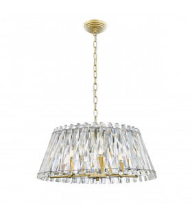 Mirabell Crystal Pendant Ceiling Light Gold 6x E14