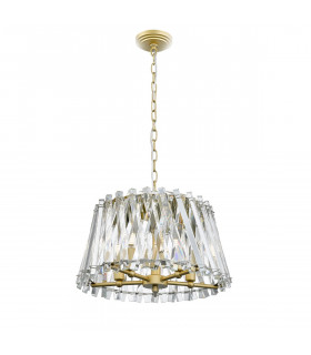 Mirabell Crystal Pendant Ceiling Light Gold 5x E14