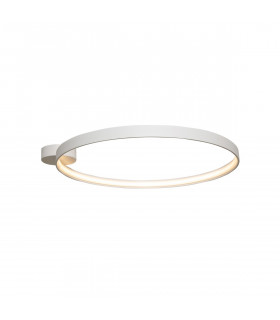 Circle Integrated LED Semi Flush Light Matt White 3870lm 3000K