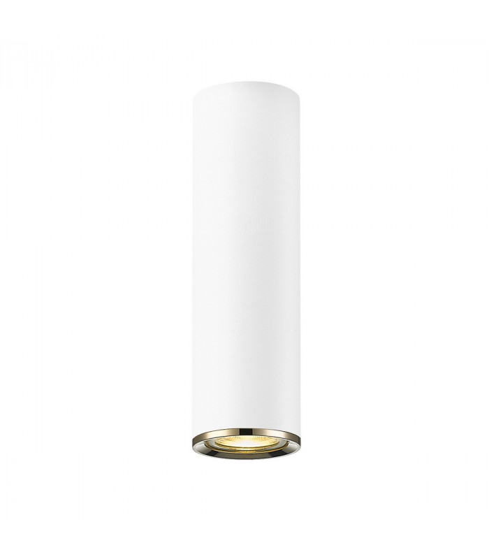 Loya Small Surface Mounted Downlight Matt White French Gold 1x GU10