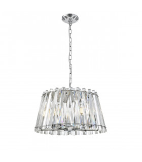 Mirabell Crystal Pendant Ceiling Light Chrome 5x E14