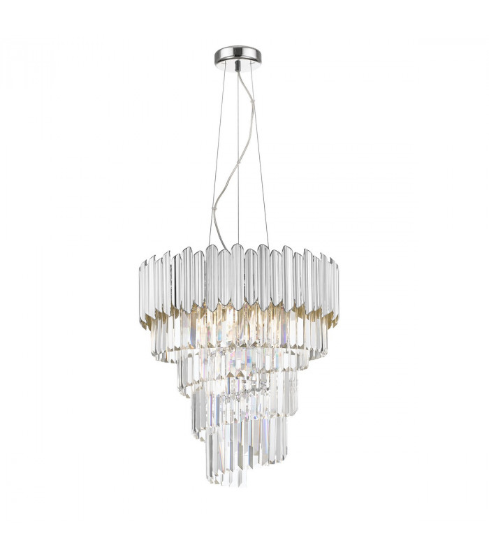 Gladius Pendant Ceiling Light Chrome 6x E27