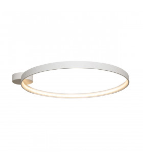 Circle Integrated LED Semi Flush Light Matt White 5520lm 3000K