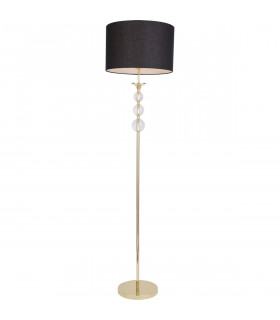 Rea Floor Lamp with Shade Gold Black 1x E27