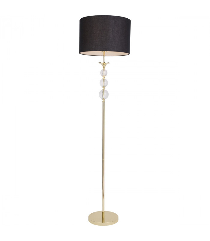 Rea Floor Lamp with Shade Gold Black 1x E27
