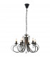 Novia Multi Arm Chandelier Black 6x E14